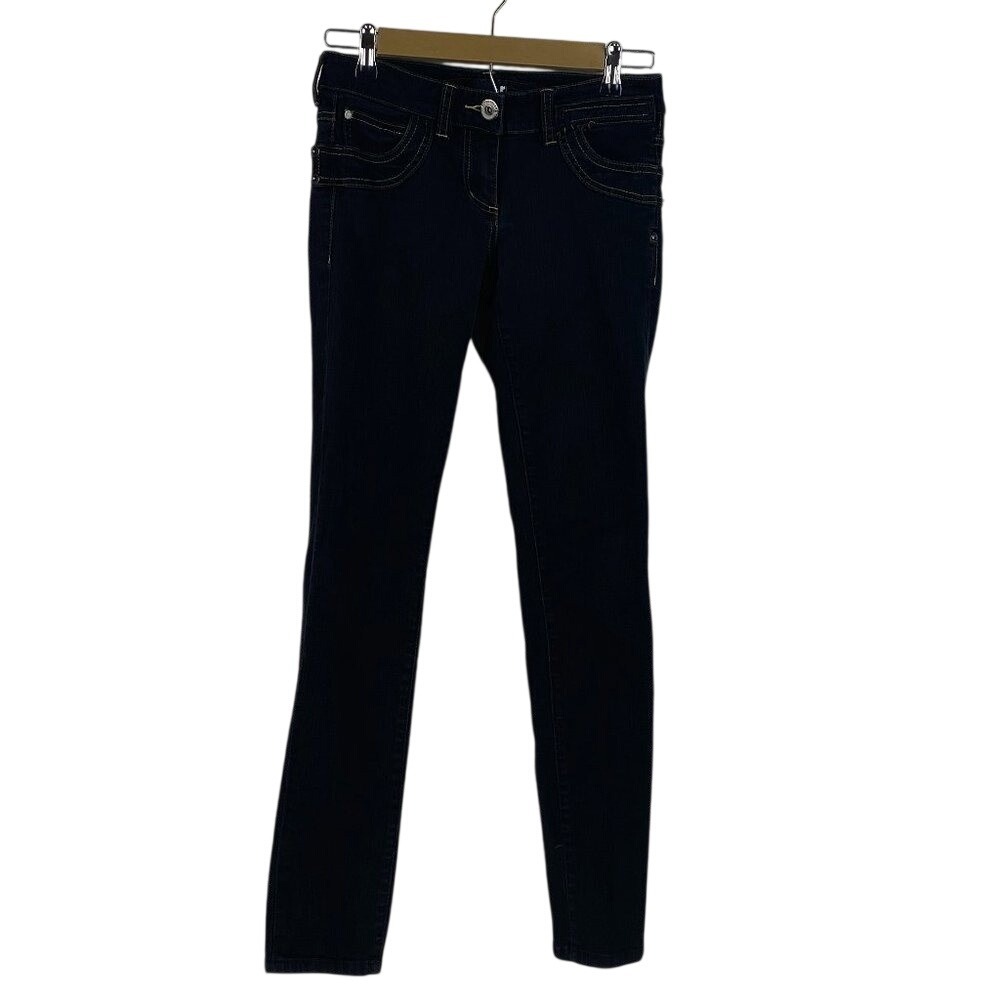 River Island Special Edition Denim Slim Skinny Dark Indigo Jeans Womens Y2K